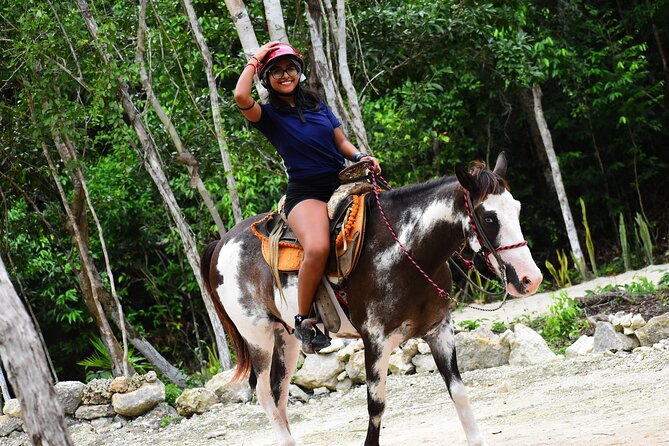 4 activities in 1 Horse Riding, ATV Shared, Cenote & Ziplines from Cancún - What this four-hour jungle circuit actually feels like