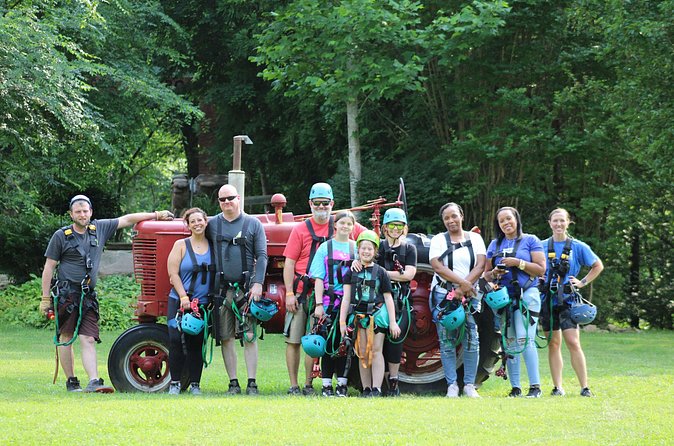 7 Line Waterfall Canopy Zipline Course - Three introductory lines before the higher rides