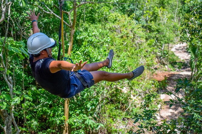 Action-packed Cancun ATV tour, Ziplines, Cenote, Lunch and More - The cenote swim is the most distinctive stop