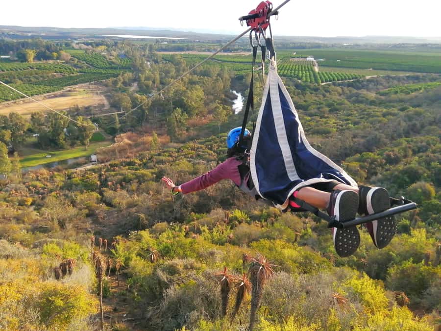 Adrenalin Addo Adventure Park: Superman Zipline - A Superman flight in the Sundays River Valley