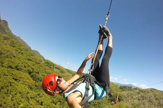 AdrenaLine Zipline Tour with WaterZip by Outfitters Kauai - The 1,800-foot race line