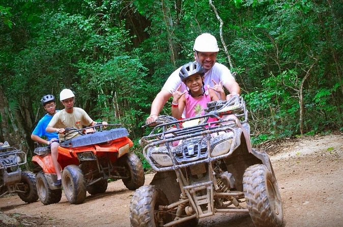 Adventure with ATV Rides, Zip Lines and Cenote at Tulum Jungle - A rappel rounds out the activity mix