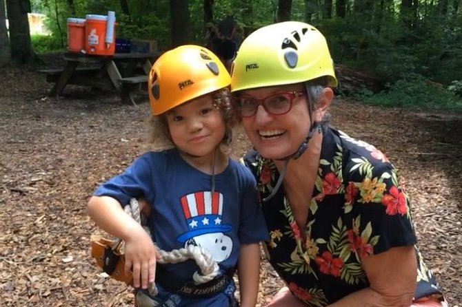 Adventureworks Ziplines at Nashville West - Getting fitted, briefed, and comfortable in the trees