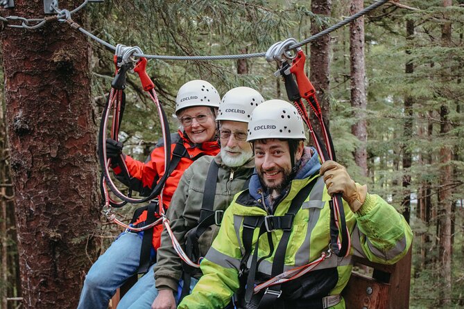 Aerial Adventure Ropes Course in Sitka - The Tyrolean Traverse leads into the Bear Course