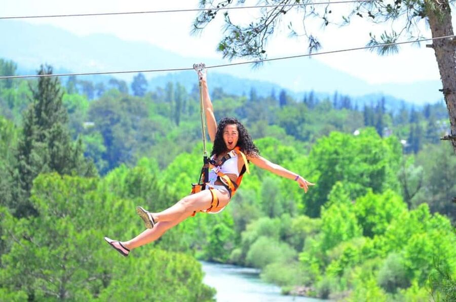 Alanya/Side/Antalya: Rafting, Zipline, Quad & Jeep Safari - Rafting through the canyon