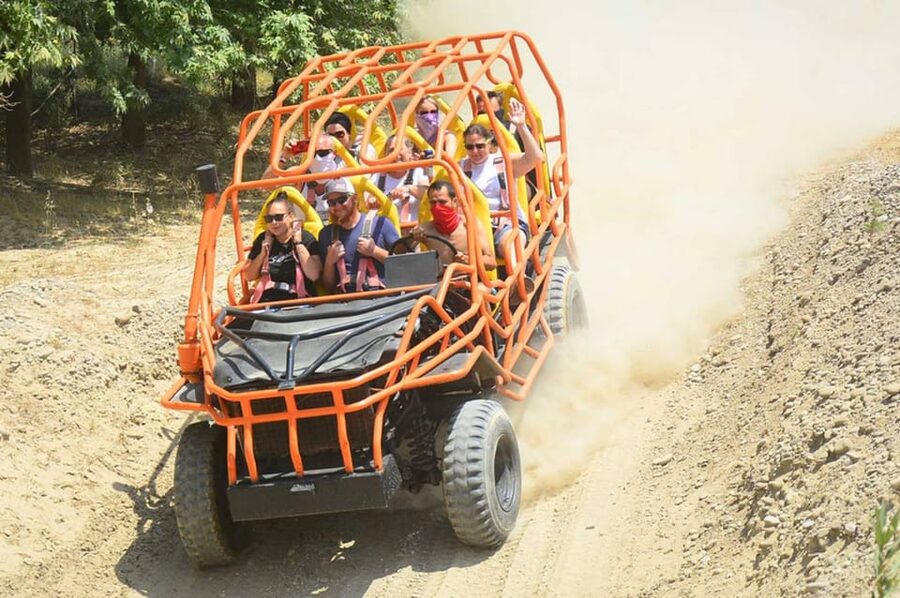 Alanya: Super Combo Quad, Buggy, Rafting & Zipline w/Lunch - Ziplining beside the river