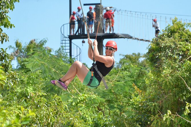All-In-One Punta Cana Tour: Buggy, Zipline, Horseback, & Cenote - Cooling off at the Blue Lagoon Cenote