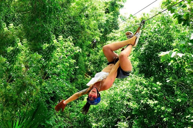 Amazing ATV with Zip Lines and Swim in Cenote with Round Transportation - One half-day, three Mayan jungle activities