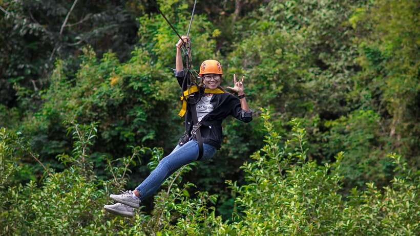 Angkor Zipline Eco-Adventure Canopy Tour - The final abseil and walk back to Orchid House