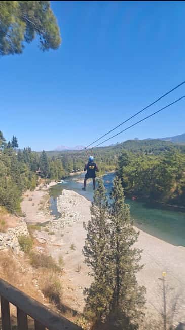 Antalya: Köprülü Canyon Rafting and Zipline Adventure - A 20-minute river break for swimming and photos