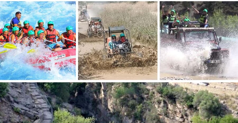 Antalya: Rafting Jeep Buggy&Quad Safari zipline canyon visit - Jeep safari through canyons and valleys