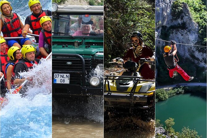 Antalya Super Combo W/Rafting ,Jeep Safari ,Quad Biking & Zipline - Four activities around Köprülü Canyon
