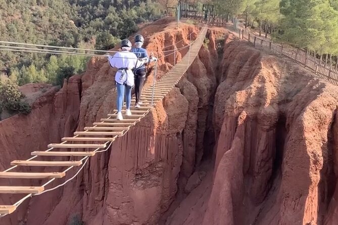 Atlas Mountain Zip Line And waterfalls berber villages with camel - Crossing the dry Agafay scenery by camel