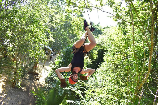 ATV Adventure and Horseback Ride with Ziplines, Cenote from Tulum - Three ziplines through the jungle canopy
