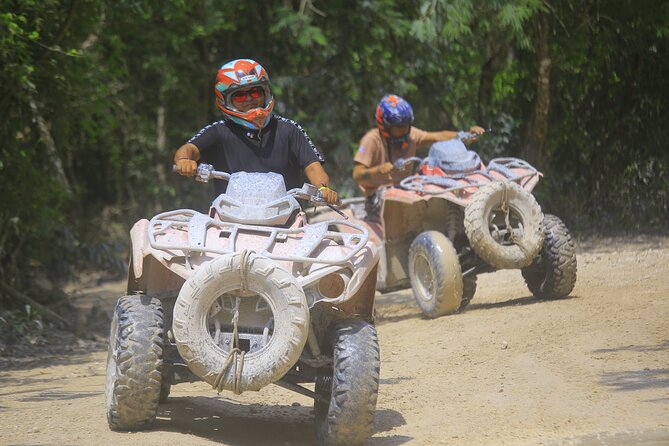 ATV adventure, Ziplines, Cenote Swim, Snack & Transport Included. - ATV riding on jungle trails