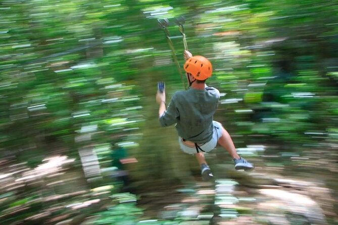 ATV Cenote and Zipline Sacred Jungle Expedition - The zipline circuit above the trees
