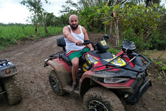 ATV Jungle Ride, Zipline and Ricks Cafe from Montego Bay - Ziplining above the Jamaican countryside