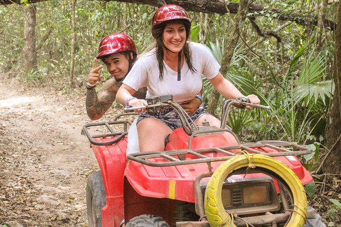 ATV shared experience, Ziplines and Cenote swim experience in one Adrenaline day - Reaching La Ruta de los Cenotes from Cancun