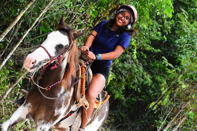 ATV (shared), Horse Back Riding, Ziplines, & Cenote from Cancún - A four-part adventure in one compact day