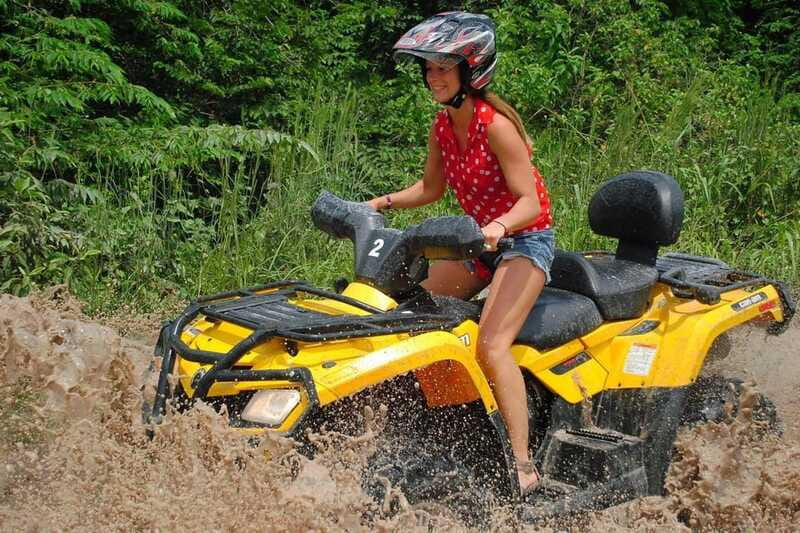 Atv , Zipline and cenote swim experience in the jungle! - Short Ziplines Above the Jungle