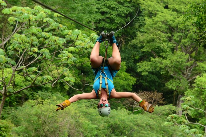 ATV + Zipline + Waterfall + Rainforest Lunch COMBO - Ten zip lines, ten platforms, and one very long cable
