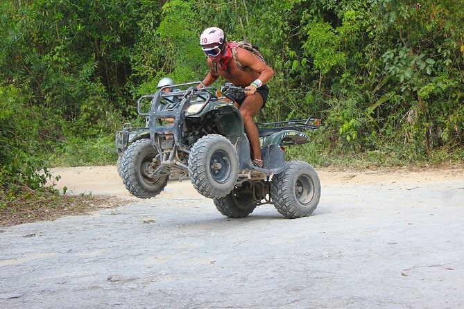 ATV Ziplines, Cenote, Lunch, Horseback Riding and Tequila Tasting - Cooling off in the freshwater cenote