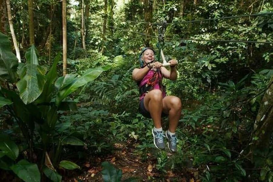 Babonneau/Castries: Rainforest Zip Line, Tram, and Hike Tour - The aerial tram: the calmest part of the outing