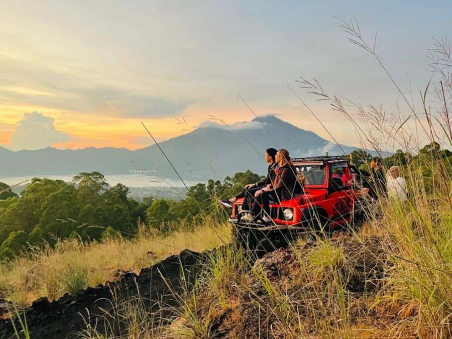Bali: Mount Batur Jeep Sunrise Tour & Ubud Zipline Adventure - Sunrise over the caldera and Lake Batur