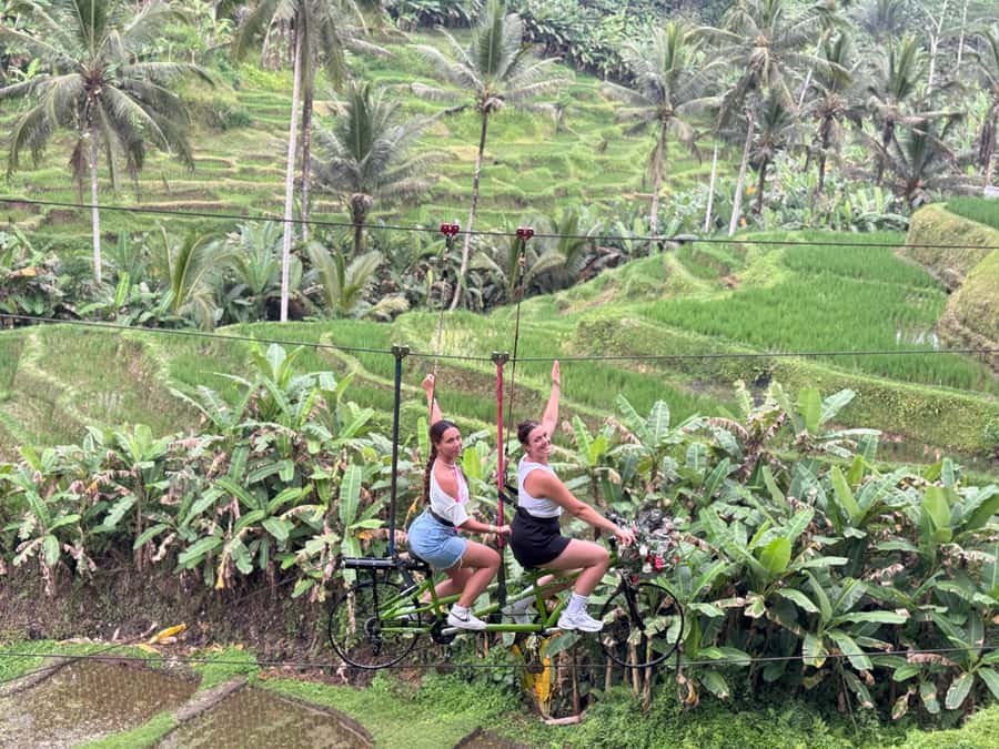 Bali/Ubud: Swing, Zipline & SkyBike Rice Terrace Adventure - Choosing among the swings