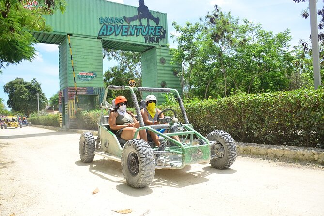 Bavaro Adventure Park Buggy Ride, Zipline Mega Splash, and Waterfall Pool - Cenote Blue Lagoon and waterfall pool time