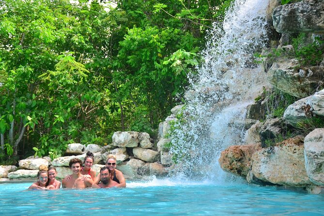 Bavaro Adventure Park Buggy Ride, Zipline Mega Splash, and Waterfall Pool - Mega Splash: six lines, a bridge, and a wet finish