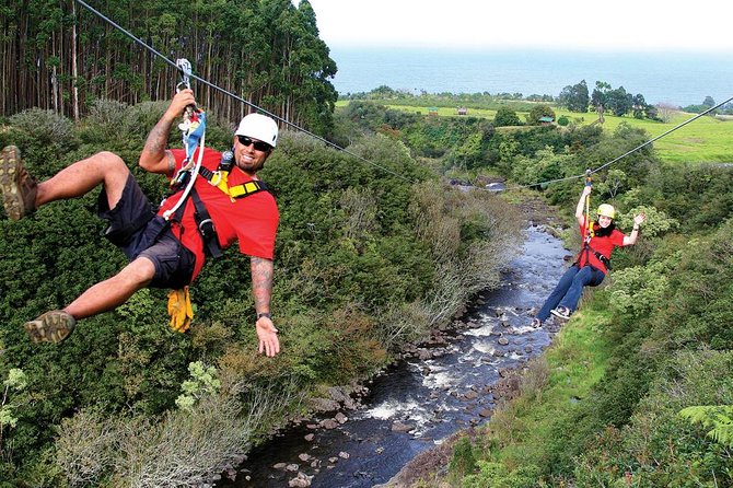 Big Island: 9-Line Waterfall Zipline Experience - The van ride to the top