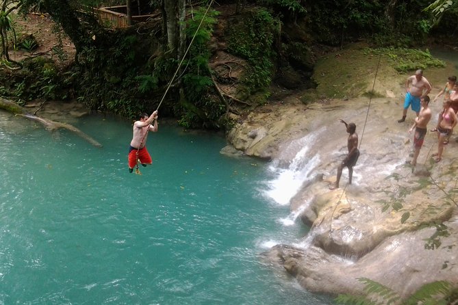 Blue Hole, Zipline and Dunn's River Falls from Falmouth - Blue Hole gives the day its wild edge