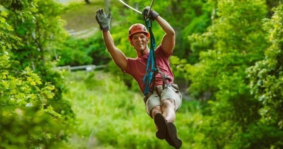 Branson: Zipline Canopy Tour - Getting fitted for the canopy course