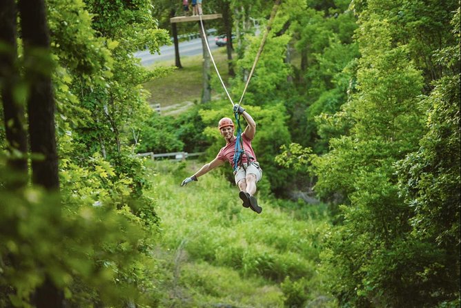Bransons Best Zipline - Great Woodsman Canopy Tour - Guides make the difference between tense and fun