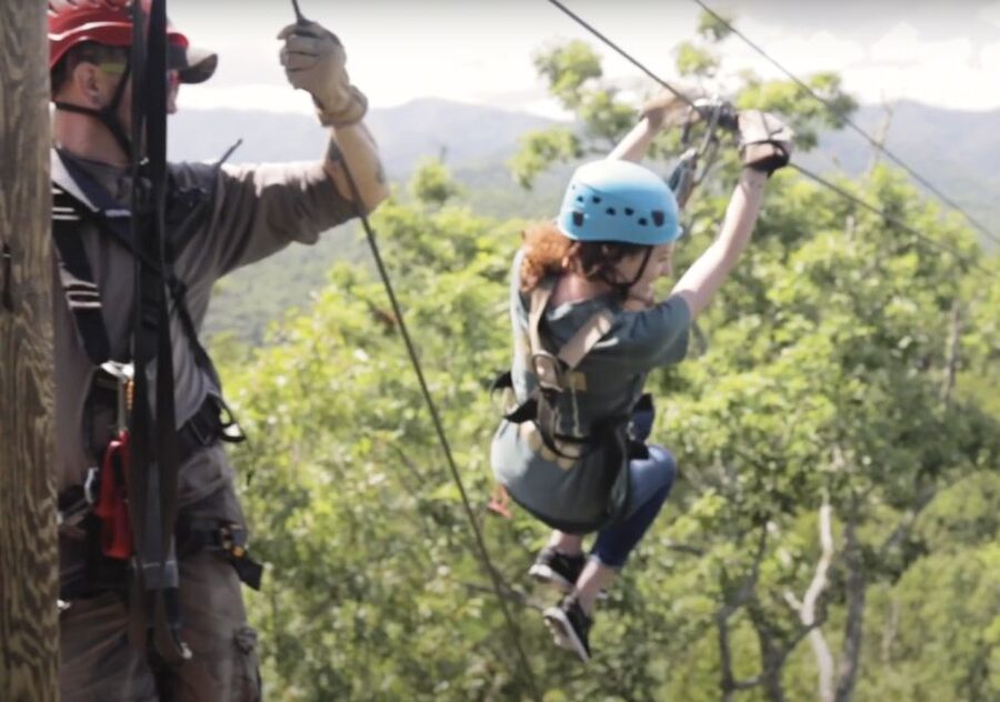 Bryson City: Mountaintop Zip Line Experience - From the Adventure Center to the mountaintop