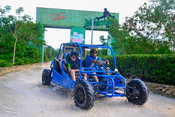 Buggy Adventure, Zipline Mega Splash and Waterfall Pool at Bavaro Adventure Park - The abandoned mine adds a rougher edge