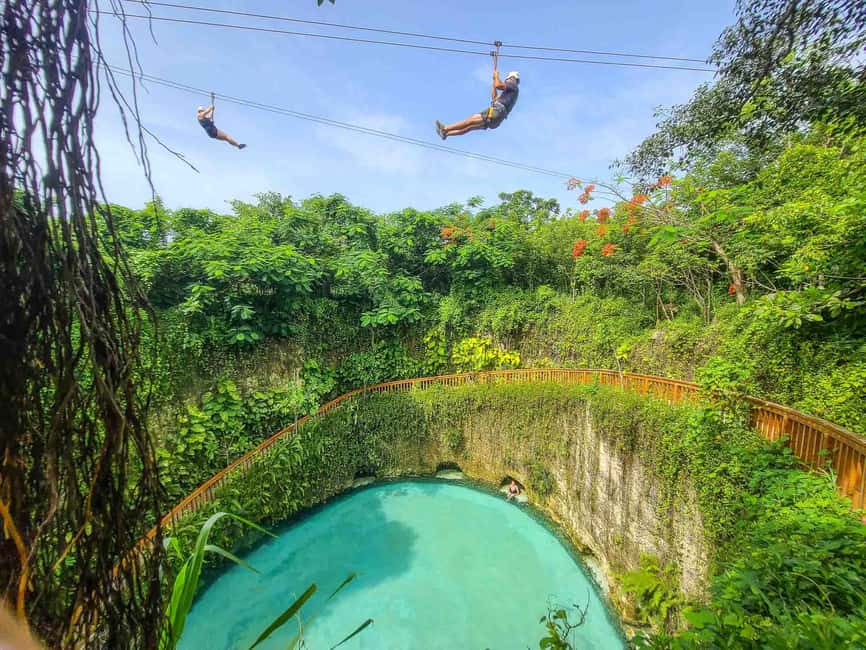 Buggy Ride, Zipline Splash & Waterfall Pool Combo with Lunch - The cenote: your best cool-down stop