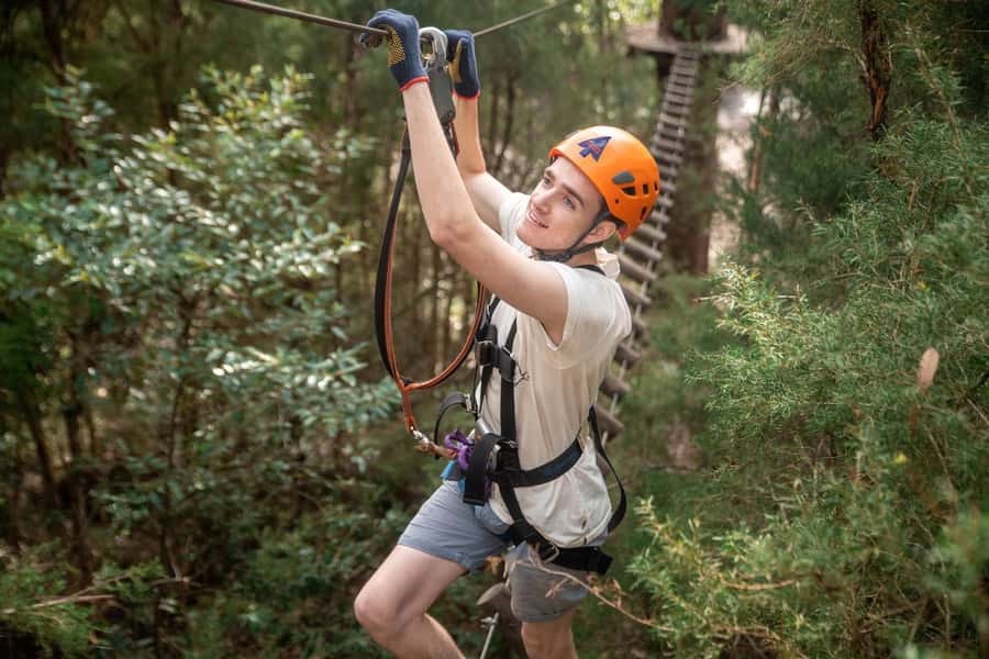Canberra: Majura Pines Tree Ropes Course - The first 30 minutes: harnesses, helmets, and safety training