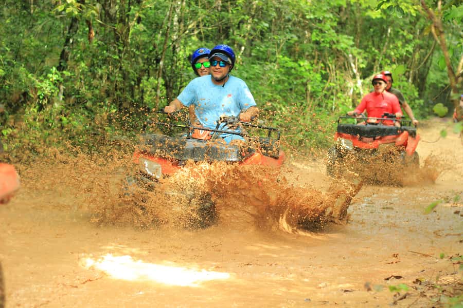 Cancún: ATV, Zipline, and Cenote Adventure with Lunch - Ziplining Above the Trees