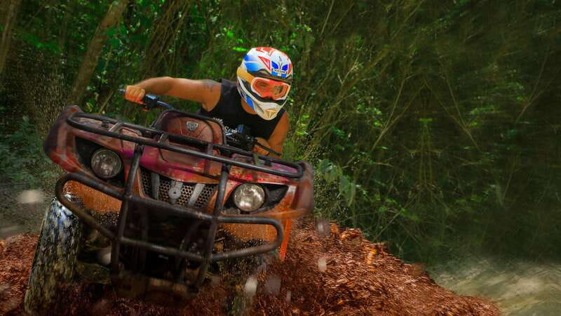 Cancun: ATV, Ziplines and Cenote Adventure in the Jungle - ATV riding on a rough jungle route