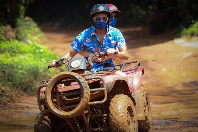 Cancun Best ATV Tour, Ziplines and Cenote Swim with Lunch - Short zip lines, easy thrills, and one fun twist