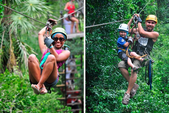 Cancun Combo Tour: Zipline and Off-Road Buggy Adventure - The 1.5-mile zipline circuit