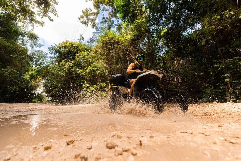 Cancun: Jungle ATV Tour, Ziplining, and Cenote Swim - The ATV ride: dusty, muddy, and rough around the edges