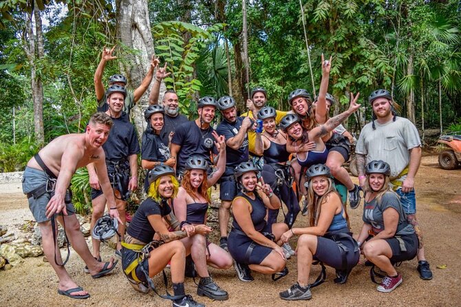 Cancun Wild Day: Zip Lines + ATVs + Cenote + Lunch - The cenote stop: cool water after the heat