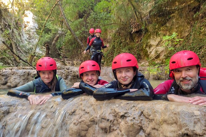 Canyoning and Zipline in Polylimnio Waterfalls - Swimming, jumping, and moving through the gorge