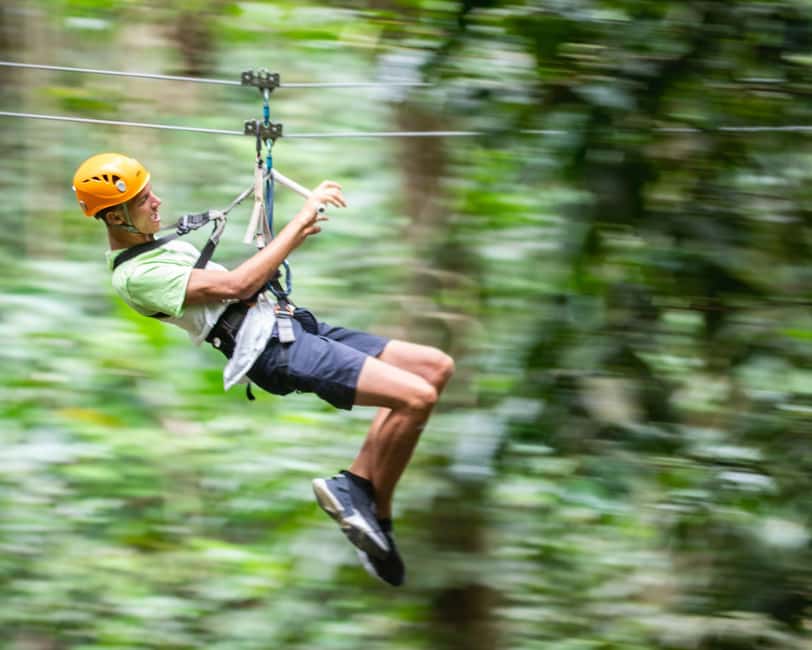 Castries, St. Lucia - Adrenaline Zipline - After the final platform