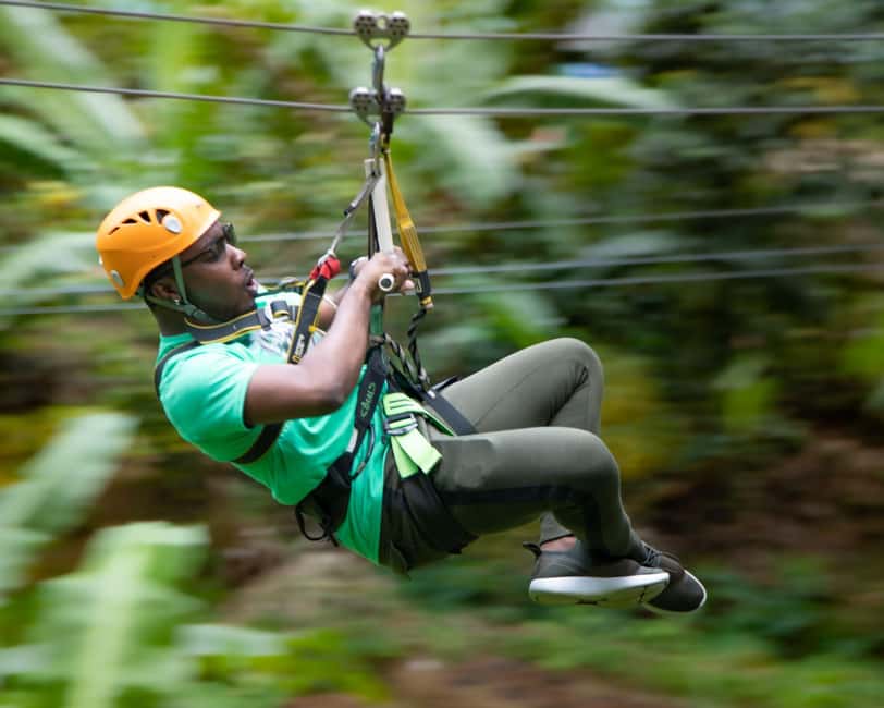 Castries, St. Lucia - Adrenaline Zipline - Eight runs, sixteen platforms, and short forest walks