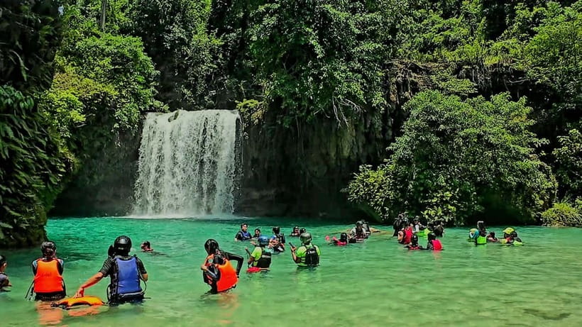 Cebu: Kawasan Falls Canyoneering & Zipline Experience - Reaching the turquoise pools of Kawasan Falls