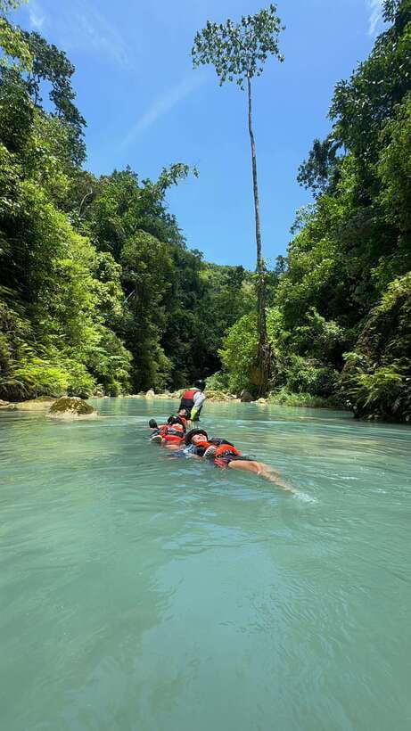 Cebu: Shared Tour Kawasan Falls Canyoneering & Ziplining - Reaching turquoise Kawasan Falls